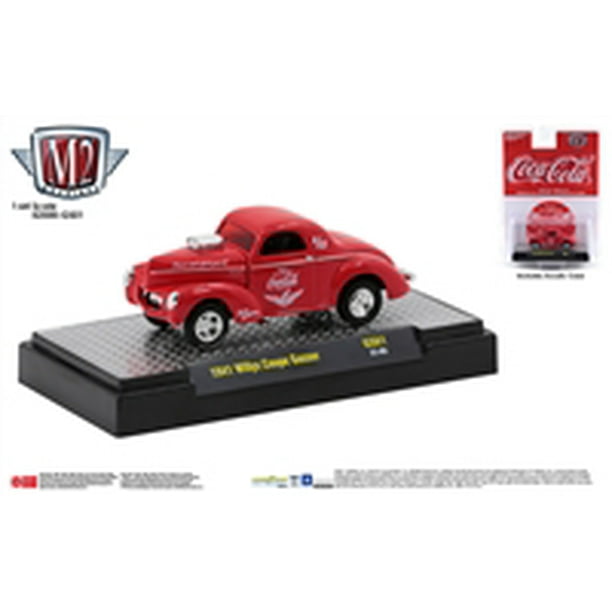 ​​​​1941 Willys Coupe Gasser M2 Machines 1:64 Coca Cola Red